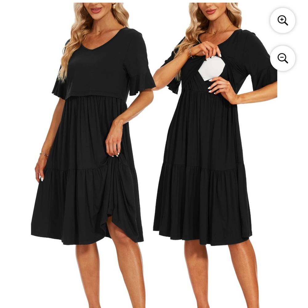 Smallshow nursing  Black Women's Dress